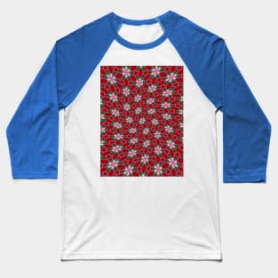 Purple Flower Bud Pattern Baseball T-Shirt